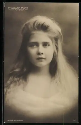 AK Prinzessin Marie von Rumänien als junges Mädchen