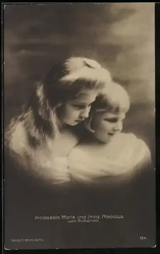 AK Prinzessin Marie und Prinz Nikolaus von Rumänien