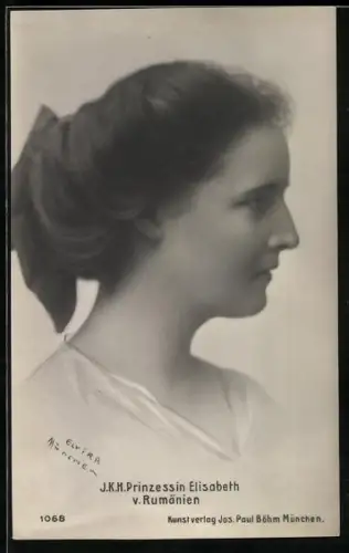 AK I. K. H. Prinzessin Elisabeth von Rumänien
