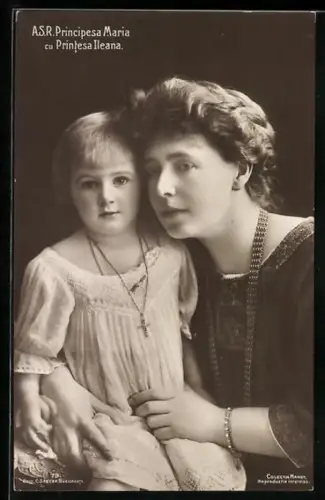 AK A. S. R. Principesa Maria cu Printesa Ileana von Rumänien