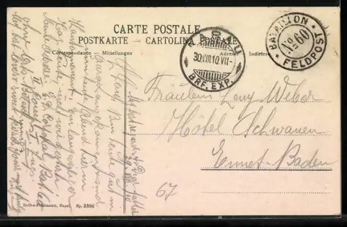 AK Entfelden, Teilansicht mit Strassenpartie