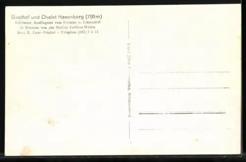 AK Widen, Gasthaus & Chalet Hasenberg