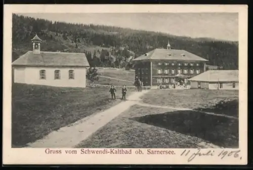 AK Sarnen, Schwendi-Kaltbad ob Sarnersee, Kurhaus und Kapelle