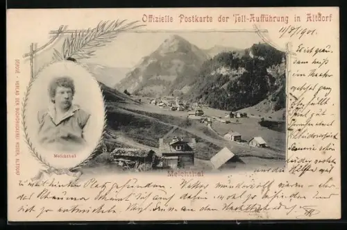 AK Altdorf, Tell-Aufführung, Melchthal, Portrait