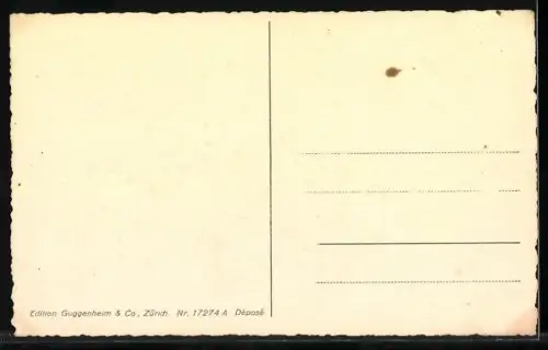 AK Beckenried, Hotel Mond, Ausblick vom Garten mit Dampfer