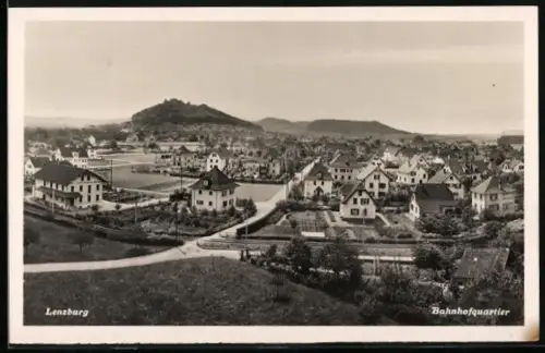 AK Lenzburg, Strassenpartie im Bahnhofquartier