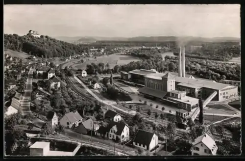 AK Wildegg, Ortsansicht mit Fabrikanlagen