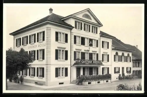 AK Hunzenschwil b. Aarau, Gasthof Rössli von Otto Rhyn