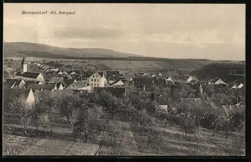 AK Birmenstorf /Aargau, Teilansicht mit Kirche