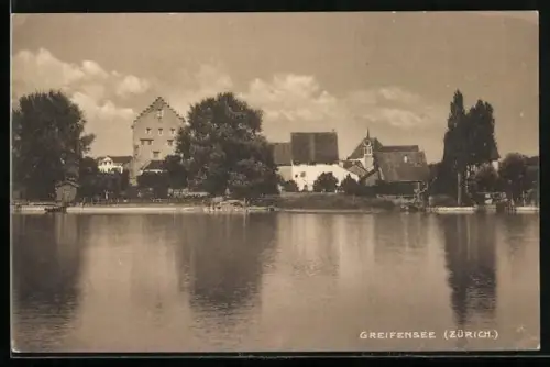 AK Greifensee, Ortspartie am Seeufer