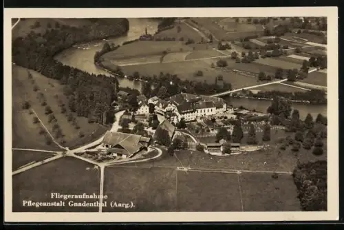 AK Niederwil /AG, Fliegeraufnahme von der Pflegeanstalt Gnadenthal