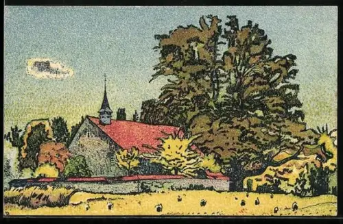 AK Bremgarten /AG, Blick zur Kirche