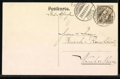 AK Gyrenbad, Aussenansicht des Hotels, Inh. Familie Peter, Winteransicht, Weihnachts- u. Neujahrsgruss