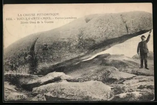 AK Toulx-Sainte-Croix /Creuse, Pierres jaumatres, Hesus Dieu de la Guerre