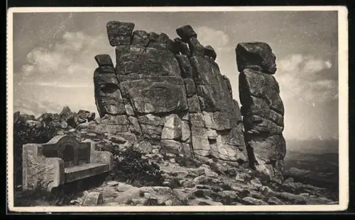 AK Der Mittagstein im Riesengebirge
