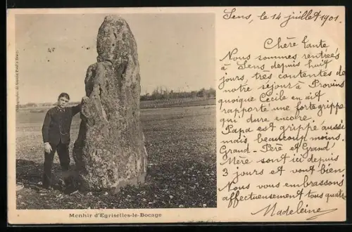 AK Menhir d`Egriselles-le-Bocage