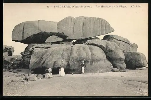 AK Tregastel, Les Rochers de la Plage - Gesteinsformation