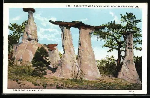 AK Dutch Wedding Rocks near Woodmen Sanatorium in Colorado Springs