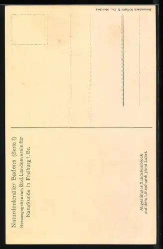 AK Abgestürzter Sandsteinblock auf dem Lützelhardt