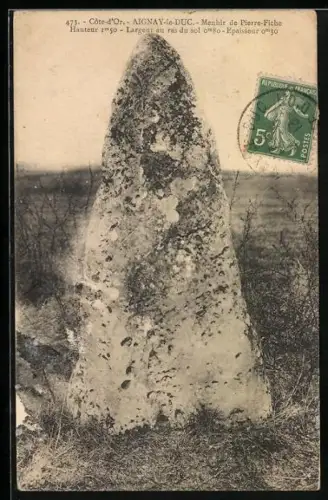AK Aignay-le-Duc, Menhir de Pierre-Fiche