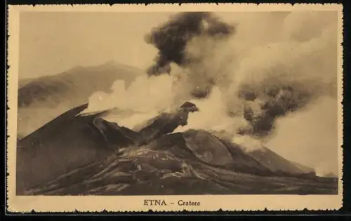 AK Etna, Cratere / Krater des Vulkans Ätna