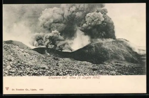 AK Etna, Eruzione dell` Etna 6 Luglio 1892