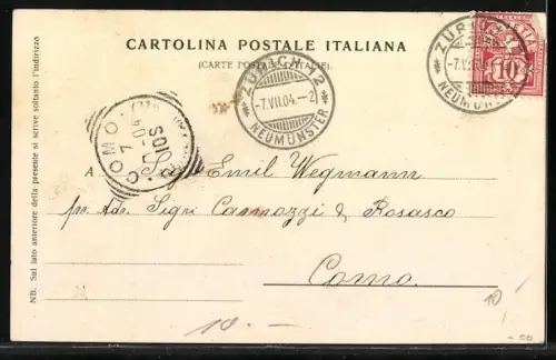 Künstler-AK Napoli, Vulkanausbruch 1906