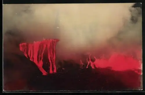 AK Kilauea /Hawaii, Lavafluss am Vulkan Kilauea