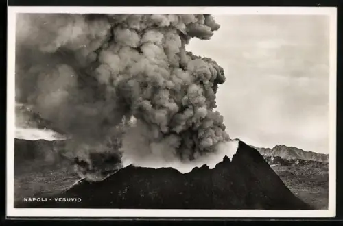 AK Napoli, Vesuv bricht aus, Vulkan