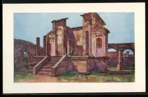 Künstler-AK Pompei, Tempio d`Iside