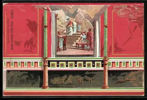 Künstler-AK Pompei, Casa degli Amorini dorati, Giasone Monoscandolo