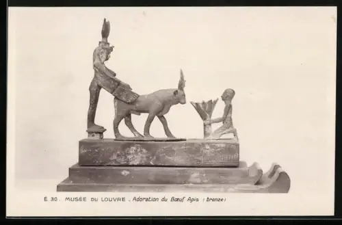 AK Musée du Louvre, Adoration du Boeuf Apis