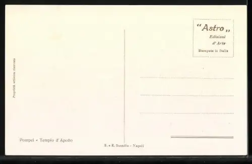Künstler-AK Pompei, Tempio d`Apollo