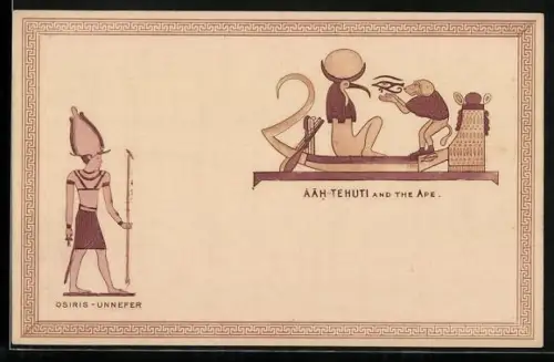 AK Osiris-Unnefer, Aah-Tehuti and the Ape
