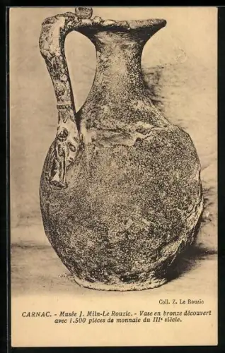 AK Carnac, Musée J. Miln-Le Rouzic, Vase en bronze