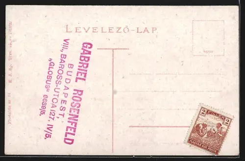 AK Budapest, Andrassystrasse, Panorama mit Rundau