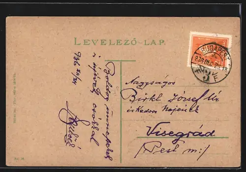 AK Budapest, Franzensring mit Strassenbahn