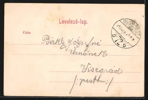 AK Budapest, Museumring mit Kuppelgebäuden u. Geschäften