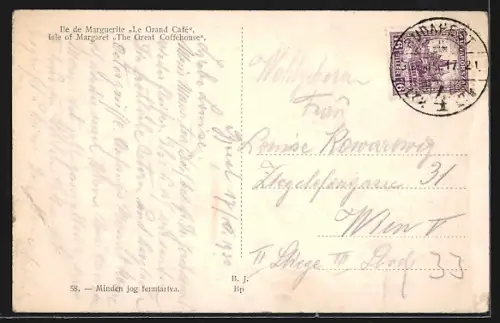 AK Budapest, Margaretheninsel, Grand Café