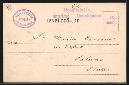 AK Budapest, Zinspalast des Königs mit Strassenpartie