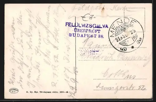 AK Budapest, Festung mit der Matthiaskirche