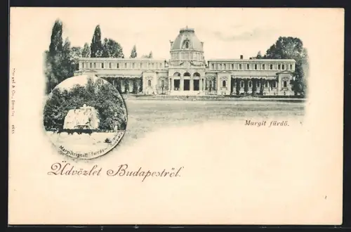AK Budapest, Margit fürdö, Inselquelle