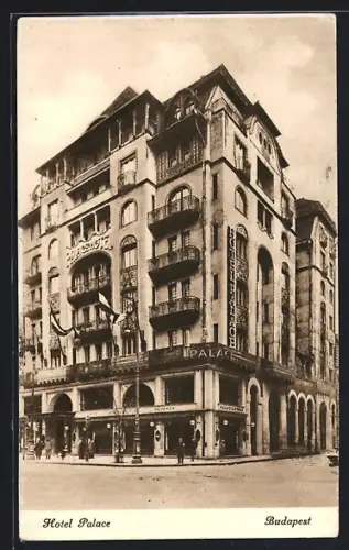 AK Budapest, Blick auf das Hotel Palace