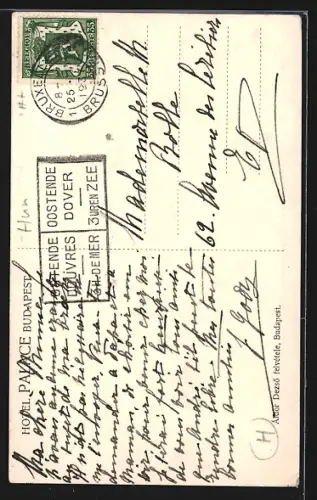 AK Budapest, Blick auf das Hotel Palace