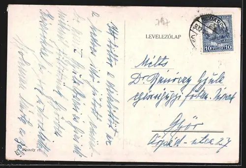 Künstler-AK Budapest, Szent-Margitsziget, Menzeti Sportuszoda