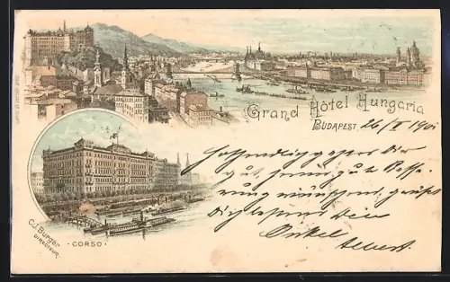 Lithographie Budapest, Hotel Hungaria