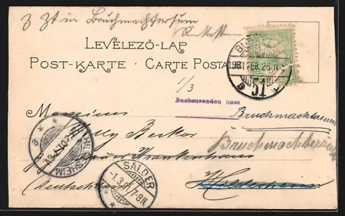 Lithographie Budapest, Hotel Hungaria