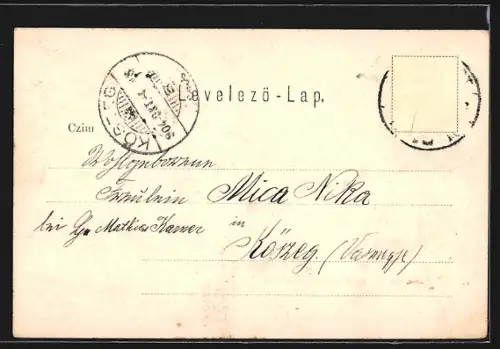 AK Budapest, Rákoczyplatz, Menschengruppe