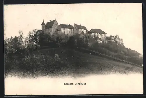 AK Lenzburg, Schloss Lenzburg, Ansicht von unterhalb
