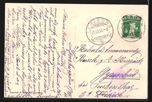 AK Lenzburg, Schloss Lenzburg, Ansicht von unterhalb